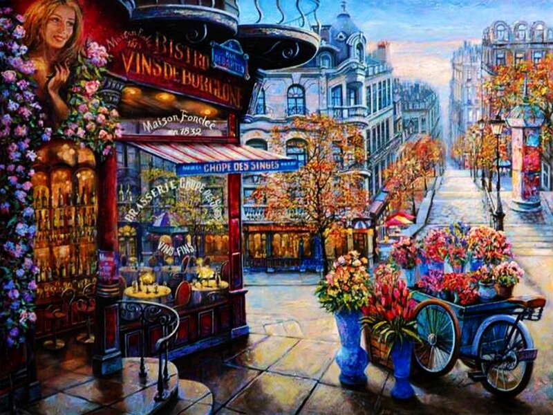 French Bistro Street Scene