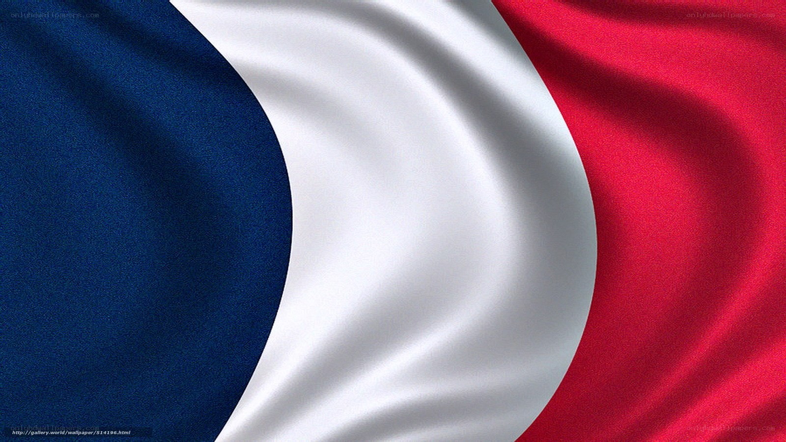 French flag waving in wind