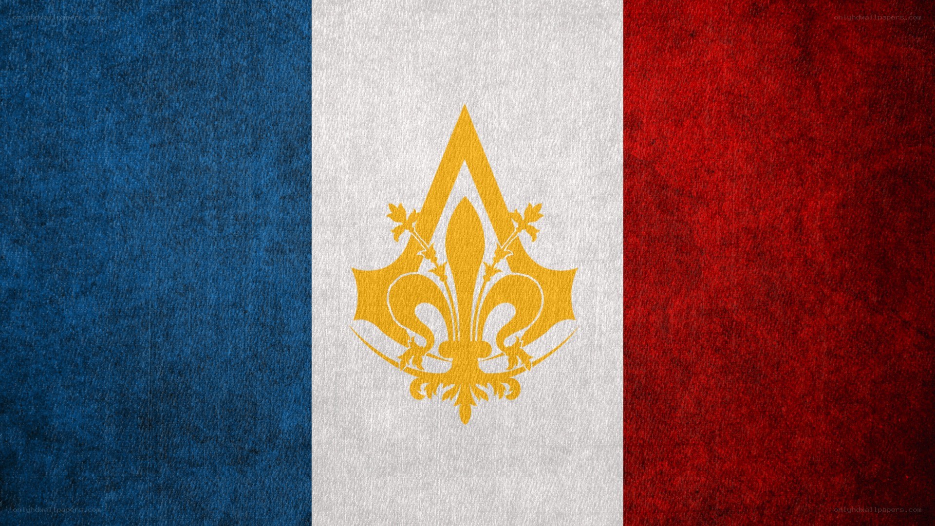 French flag with Assassin's Creed logo