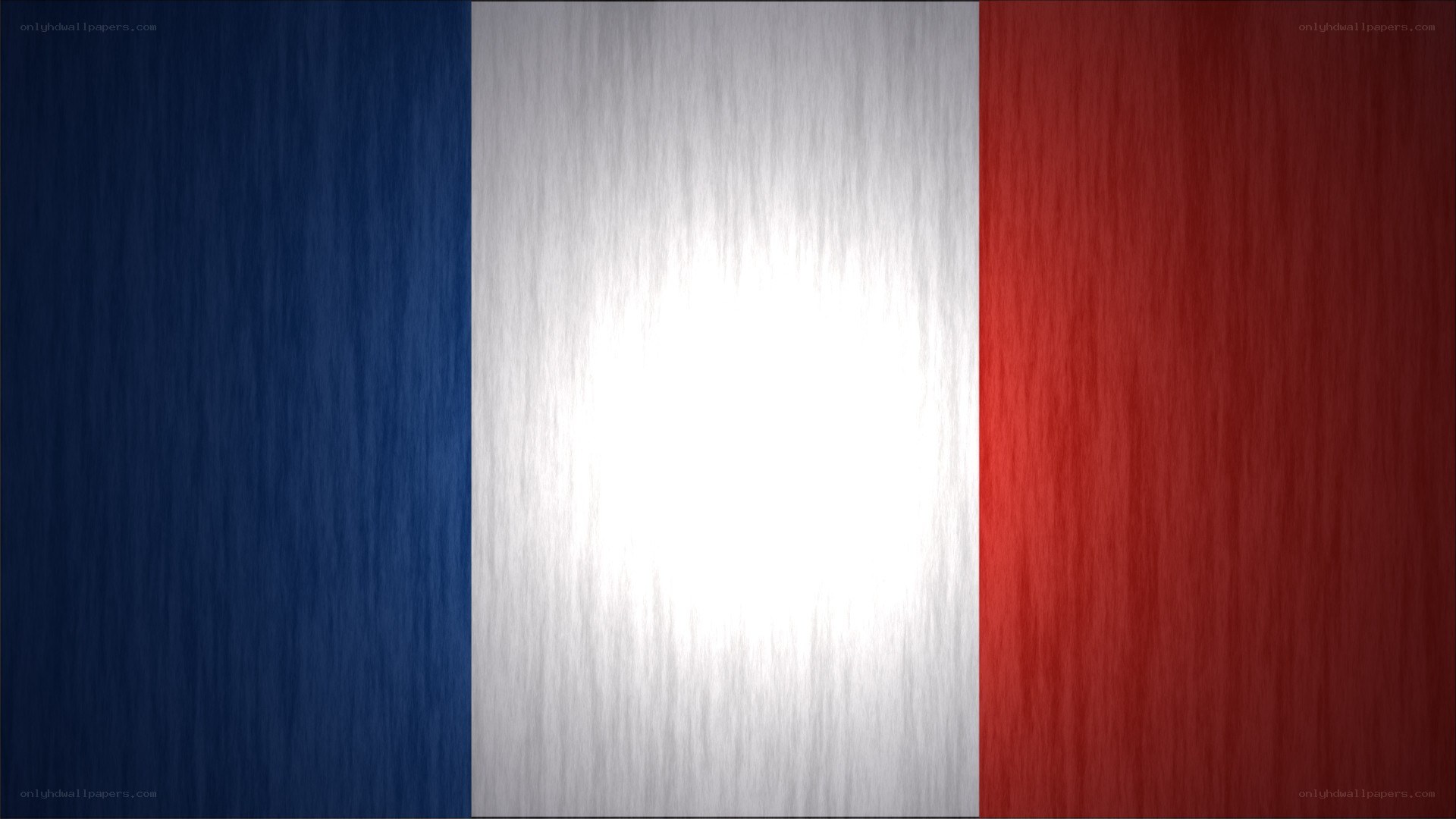 French flag with brushed metal texture