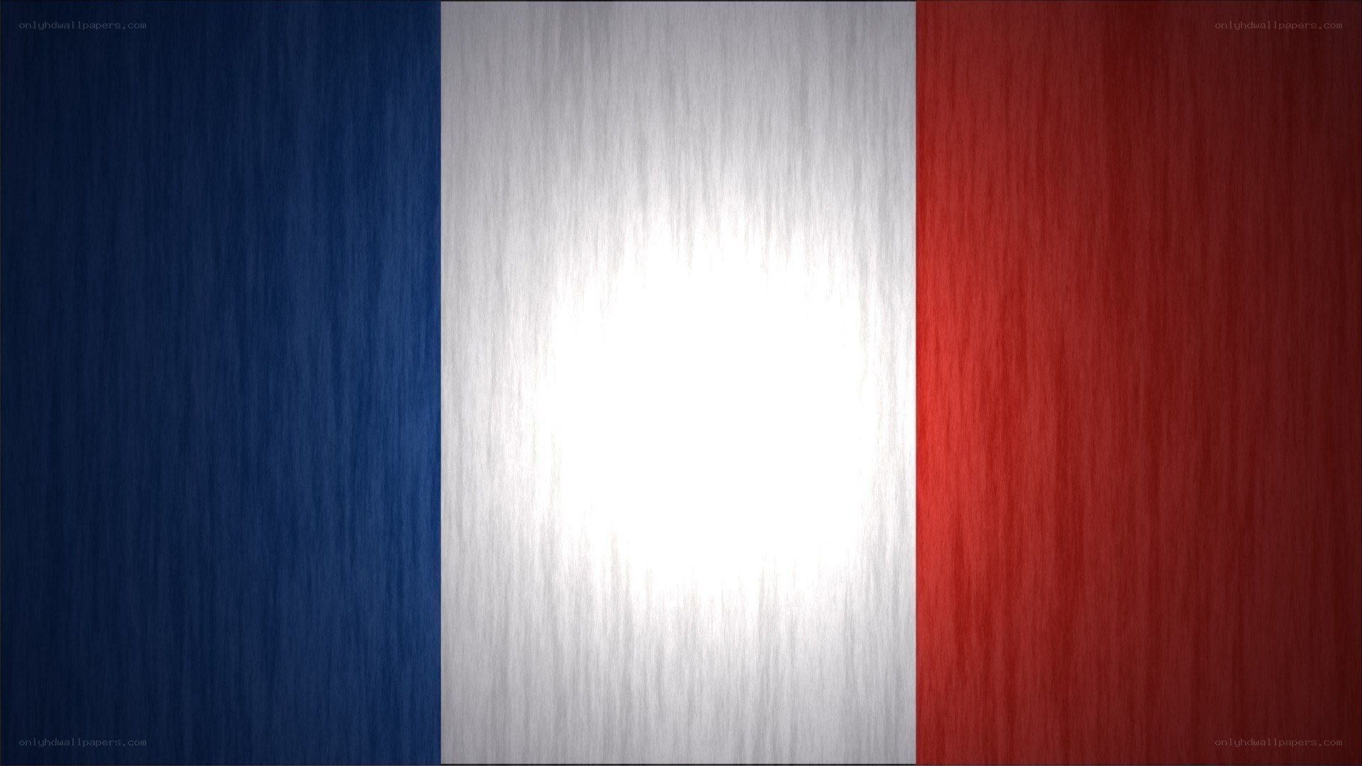 French flag with brushed metal texture