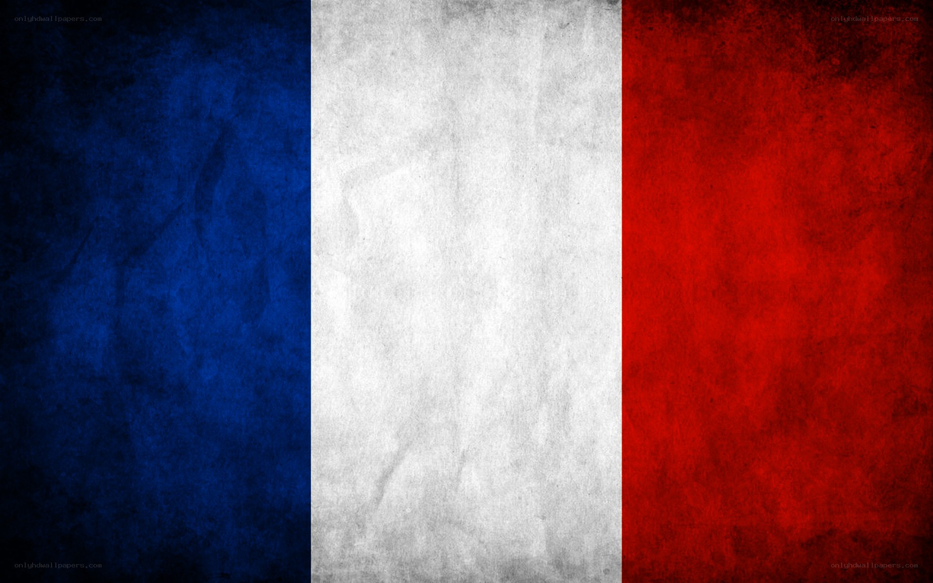 French flag with grunge texture