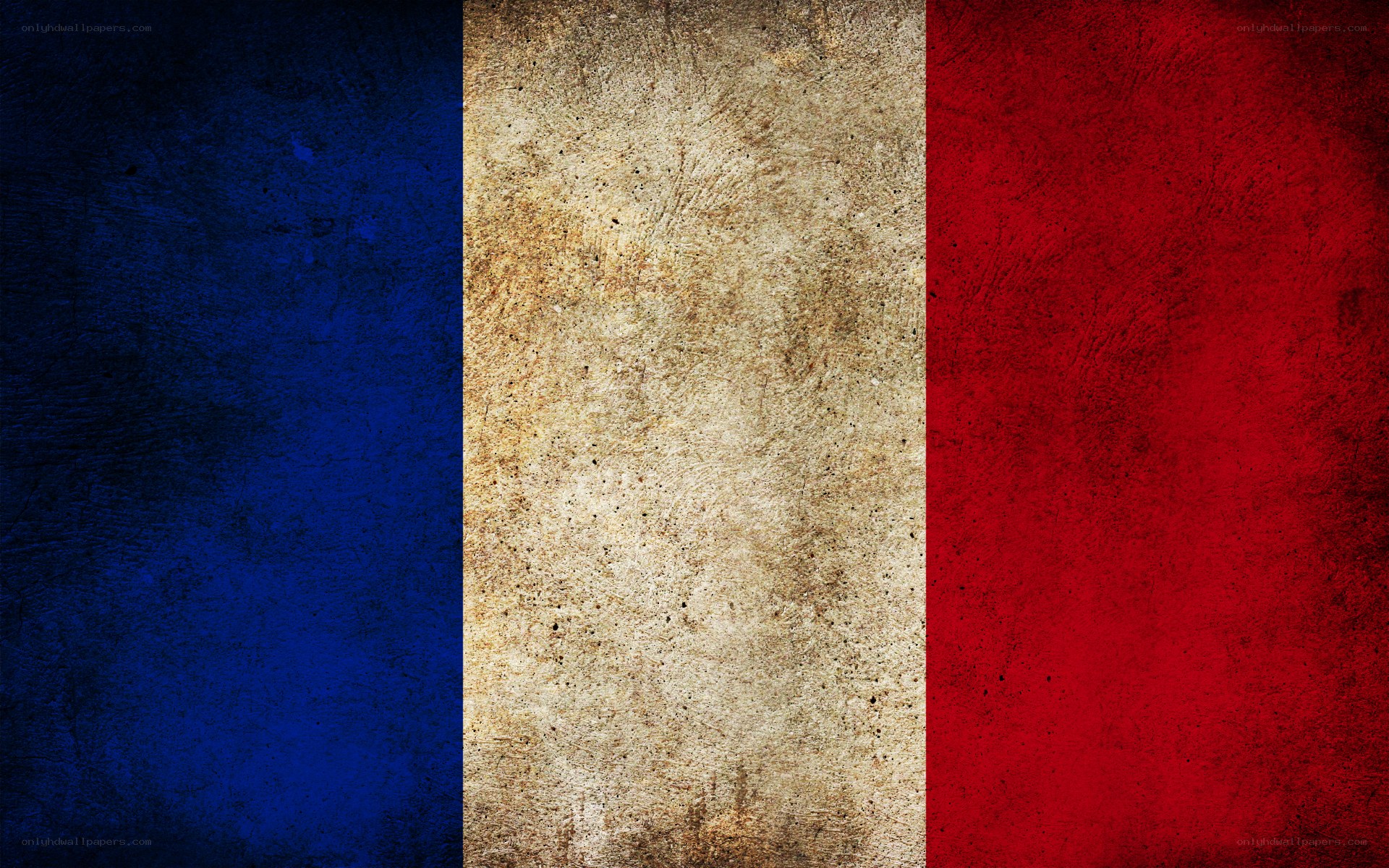 French flag with grunge texture