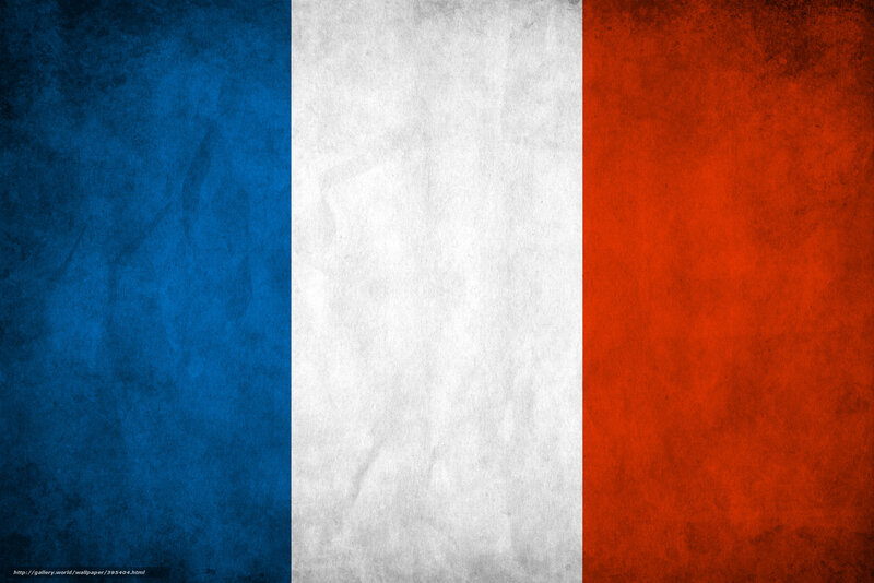 French flag with grunge texture