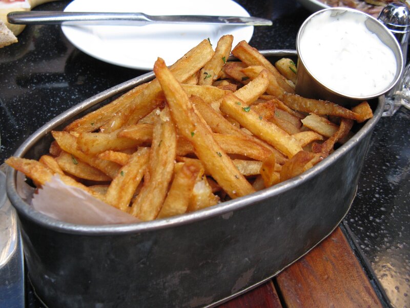French Fries in a Metal Basket
