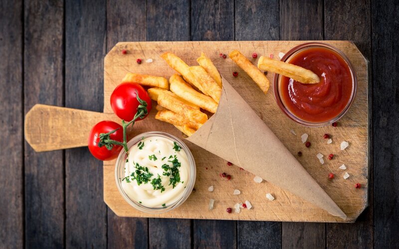 French Fries with Sauces