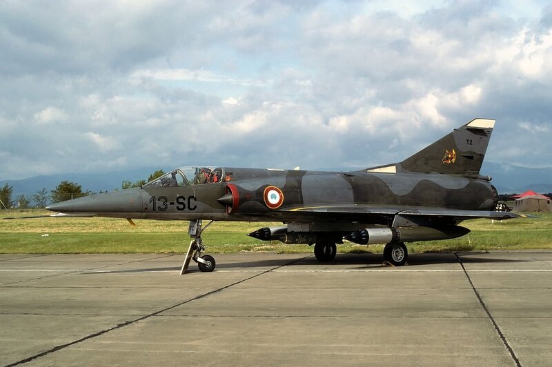 French Jet on Tarmac — Gray