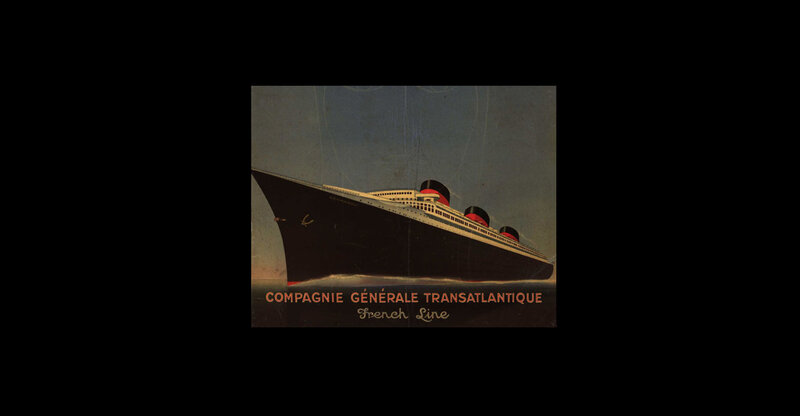 French Line ocean liner poster