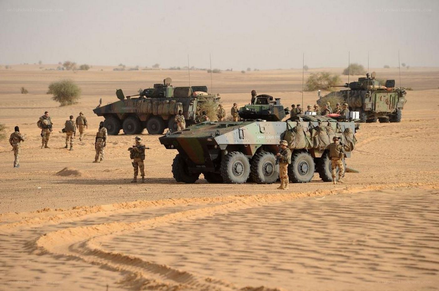 French military in the desert