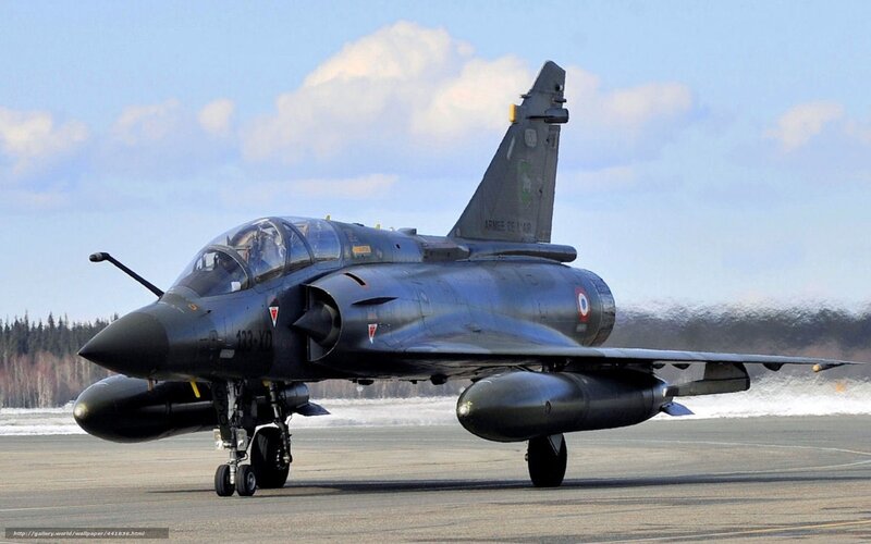 French Mirage 2000 Jet — Gray, Clear