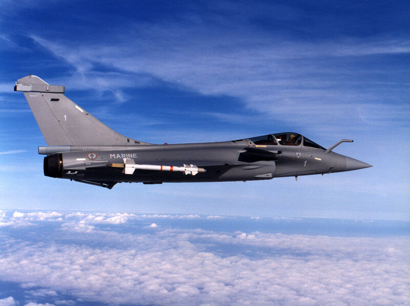 French Rafale fighter jet in flight