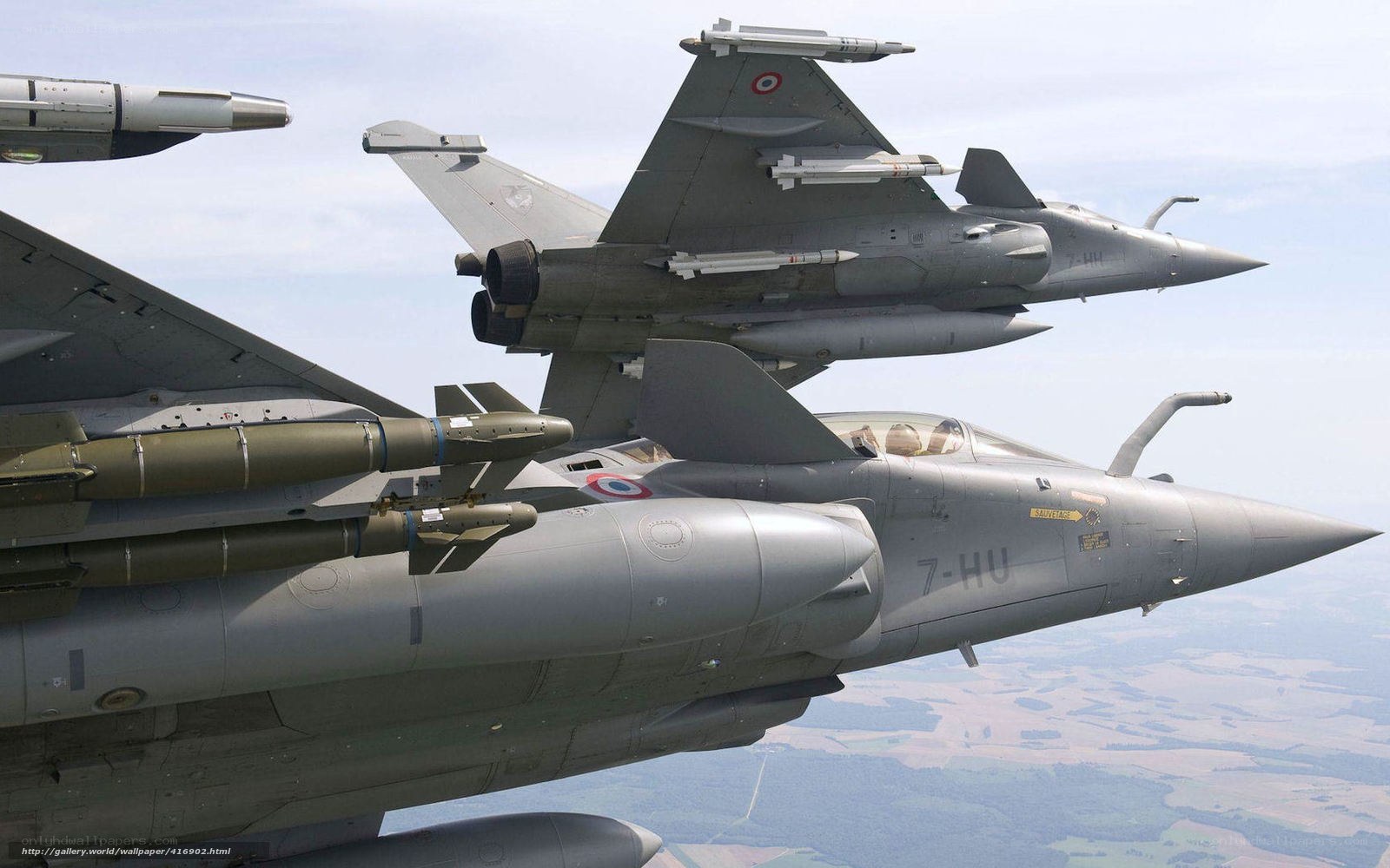 French Rafale fighter jets in formation
