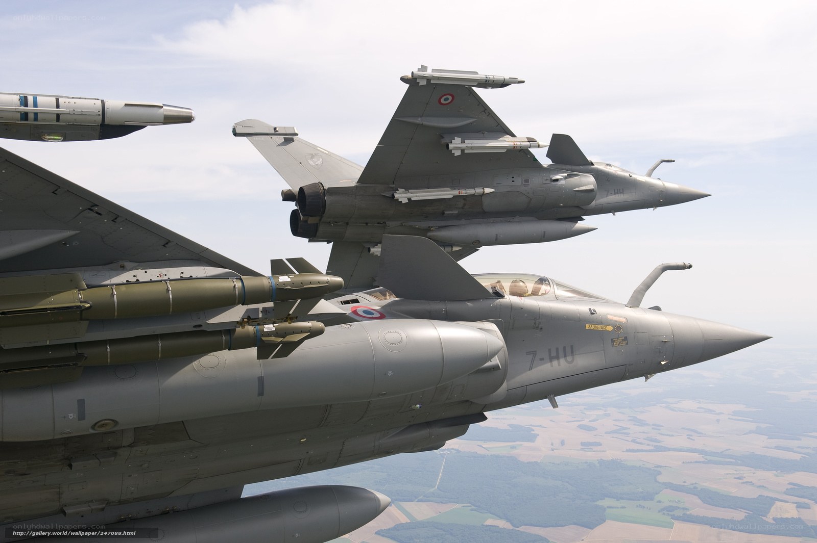 French Rafale fighter jets in formation