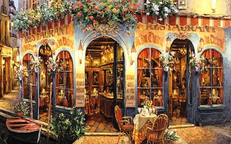 French Restaurant Facade