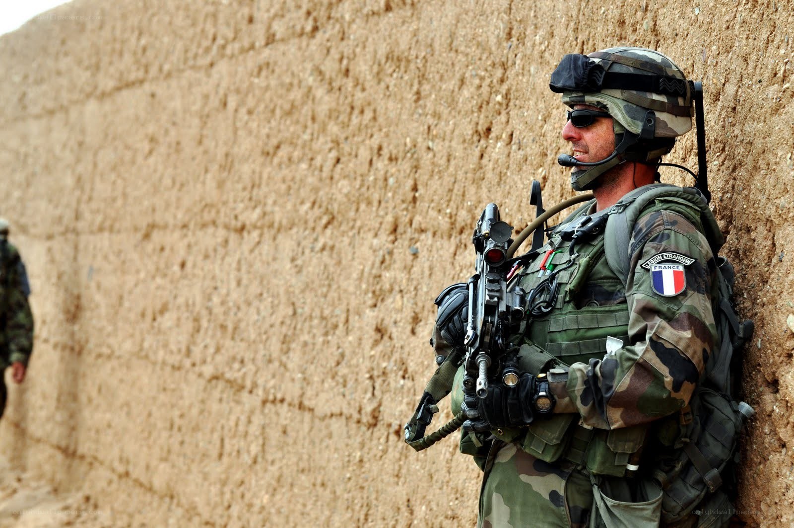 French soldier in combat gear