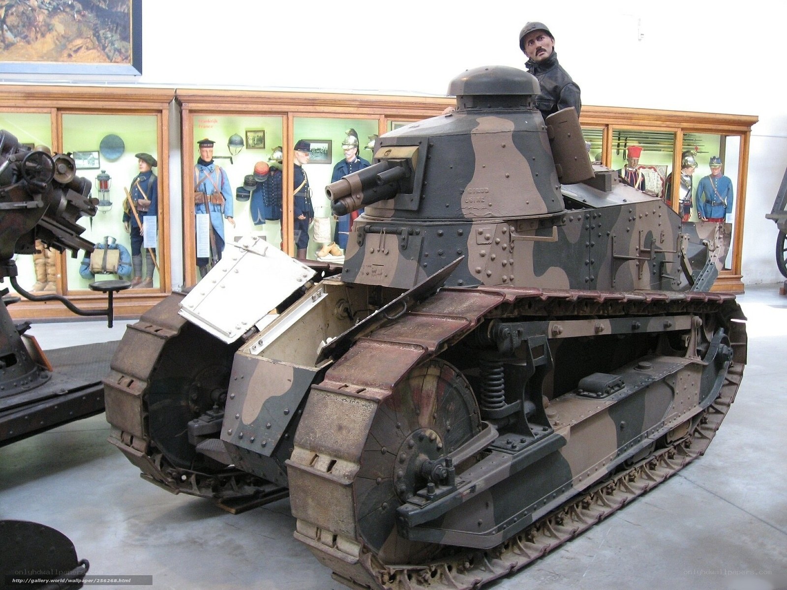 French tank in museum display