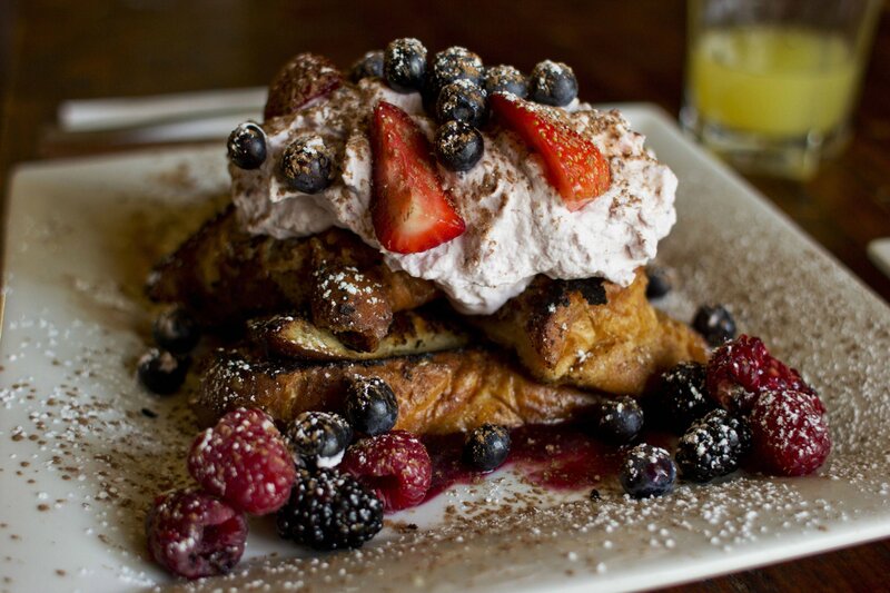 French Toast with Berries — Brown