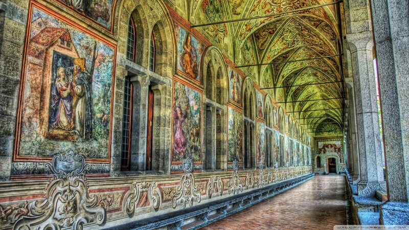 Fresco-covered Corridor