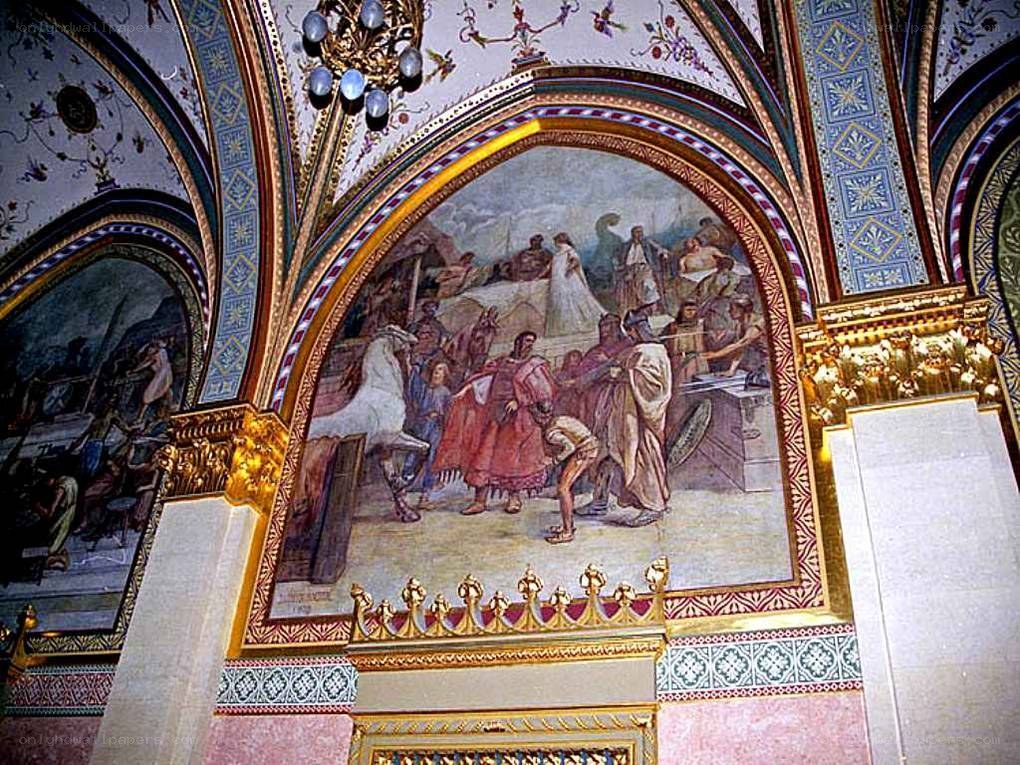 fresco in ornate hall