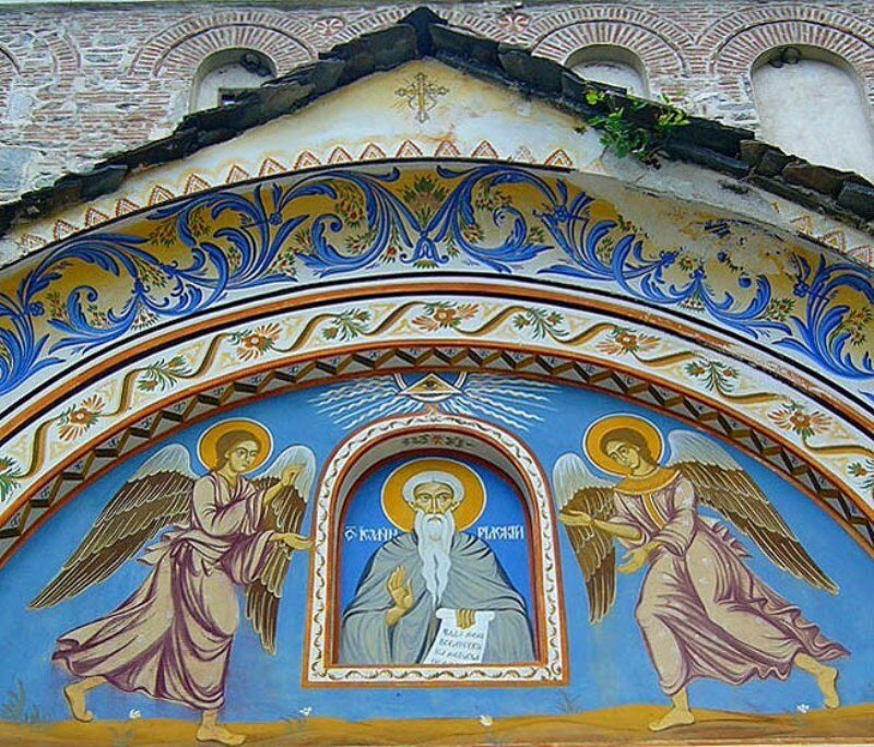 Fresco of Saint and Angels