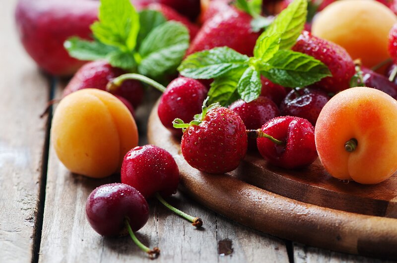 Fresh Berries and Apricots