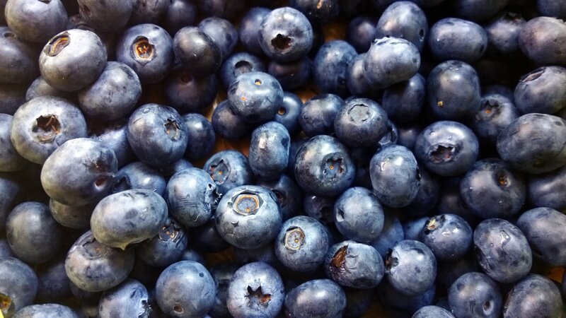 Fresh blueberries close-up