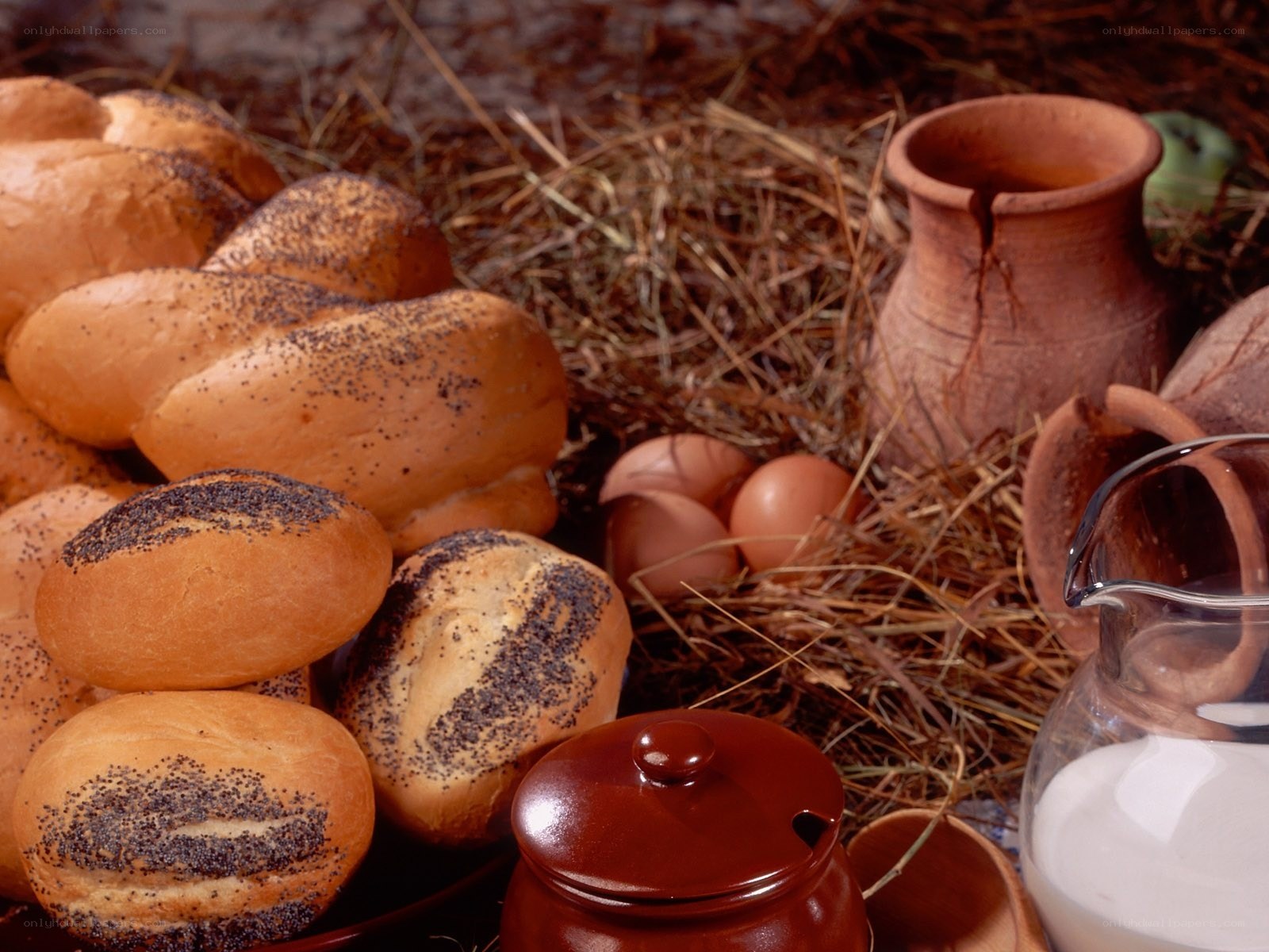 Fresh bread and farm goods