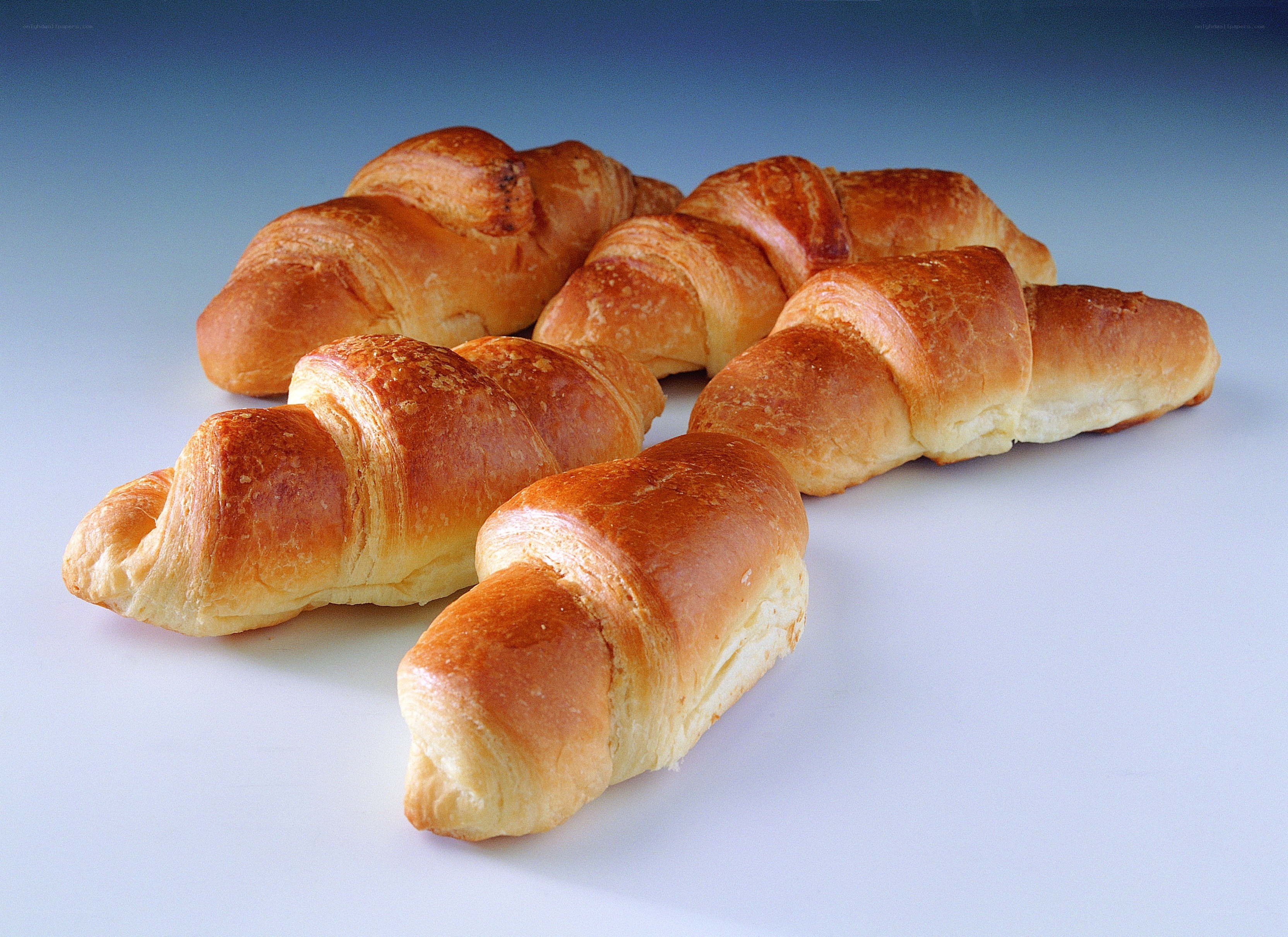 Fresh croissants on display