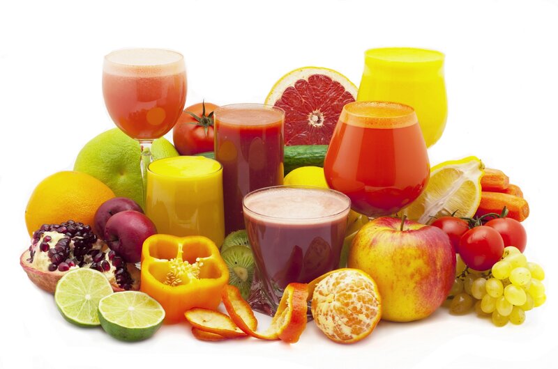 Fresh fruit and juice selection