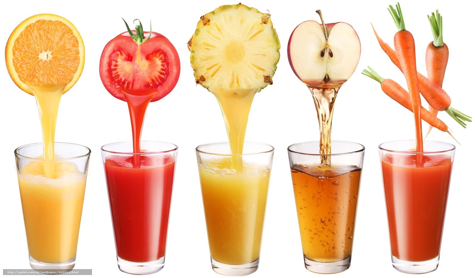 Fresh fruit and vegetable juices