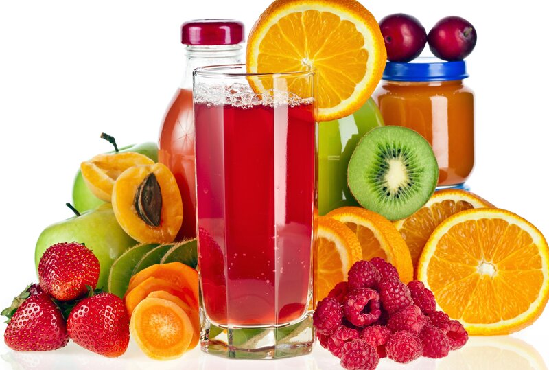 Fresh fruit juice and produce