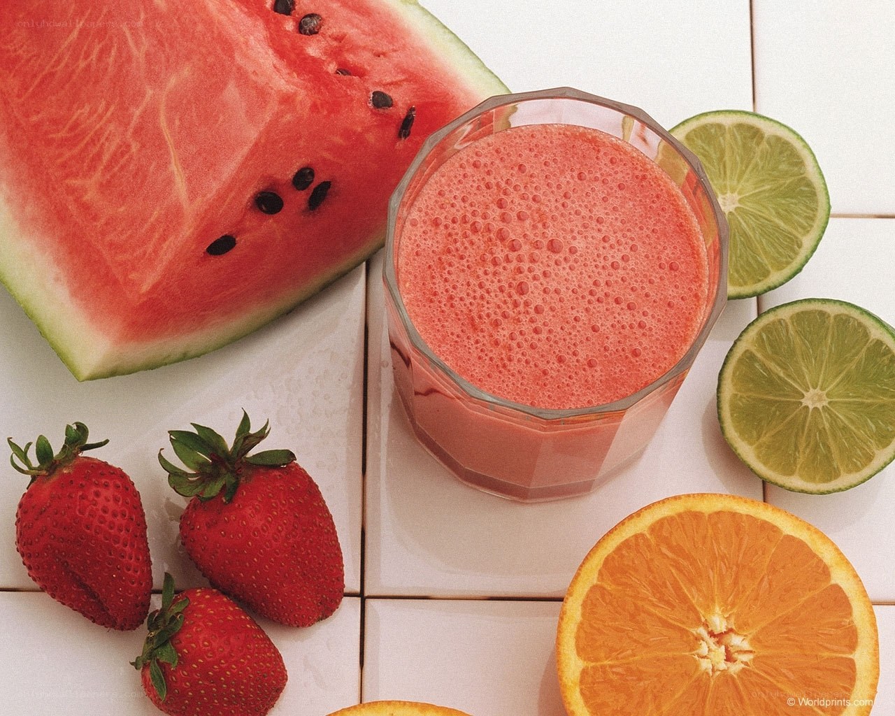 Fresh fruit juice with watermelon