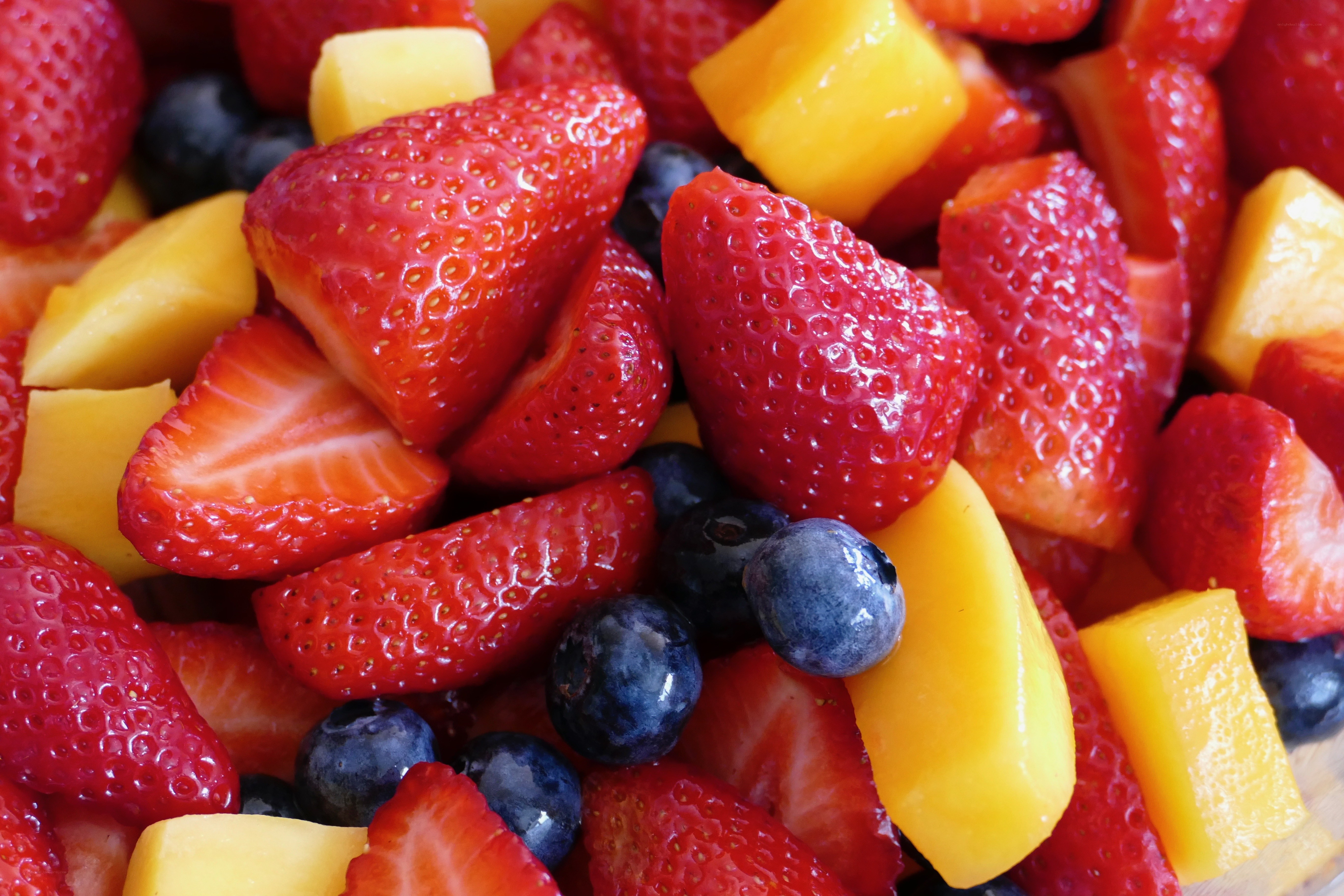 fresh fruit salad close-up