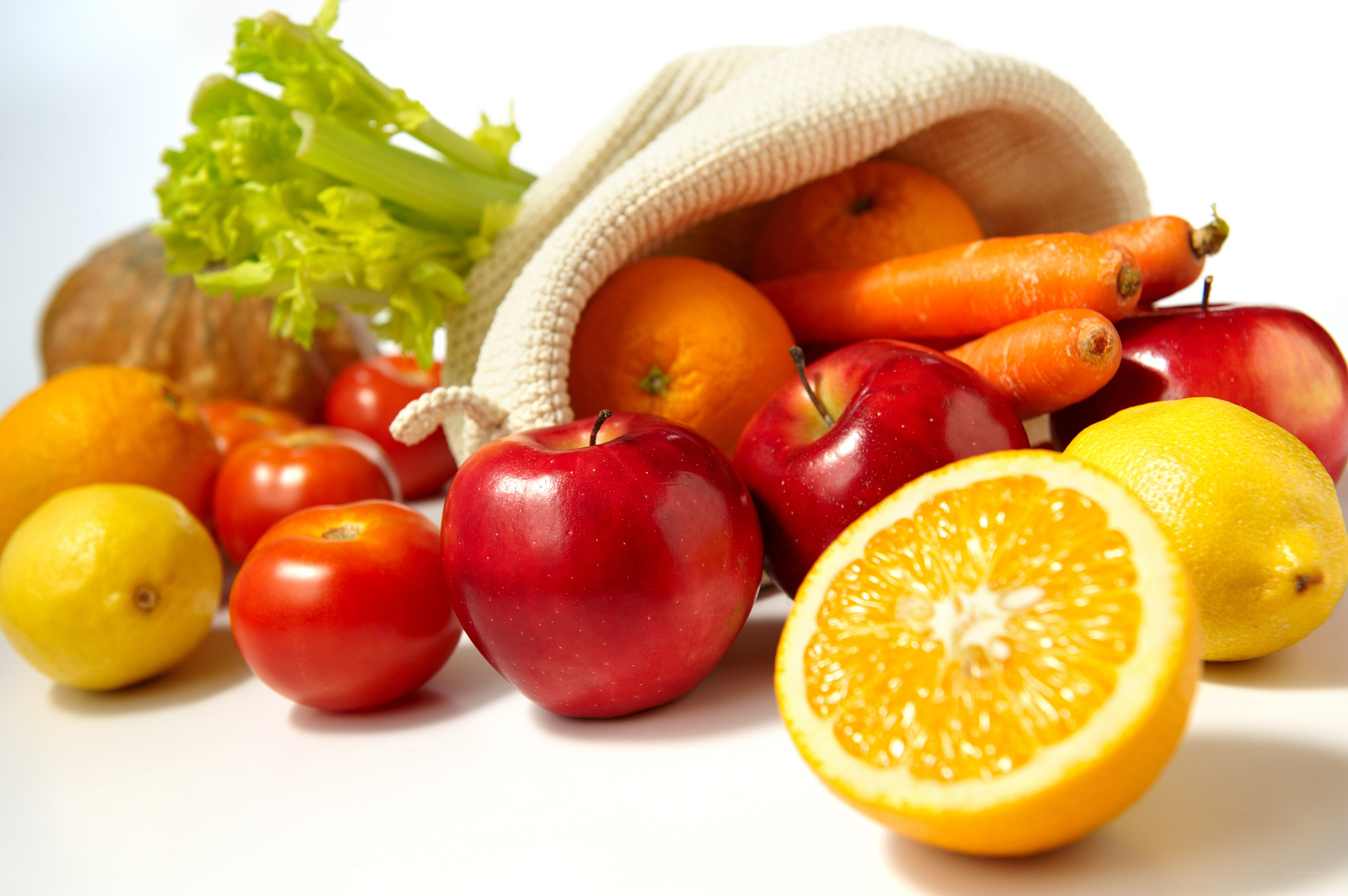 Fresh fruits and vegetables