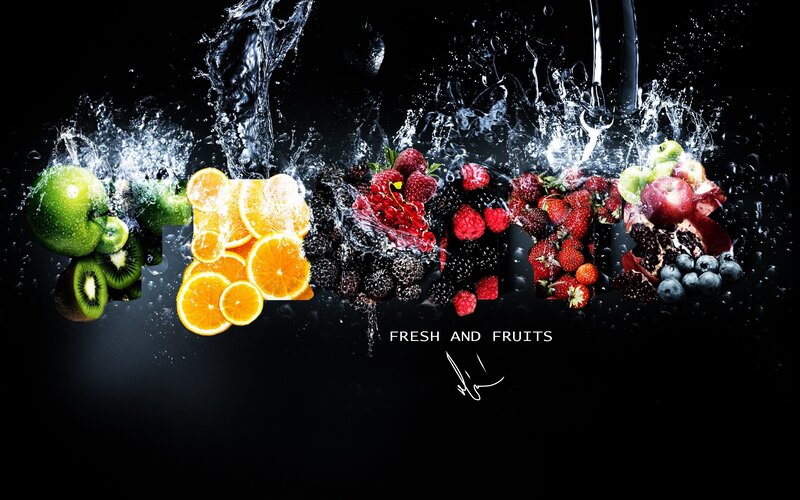 fresh fruits splash