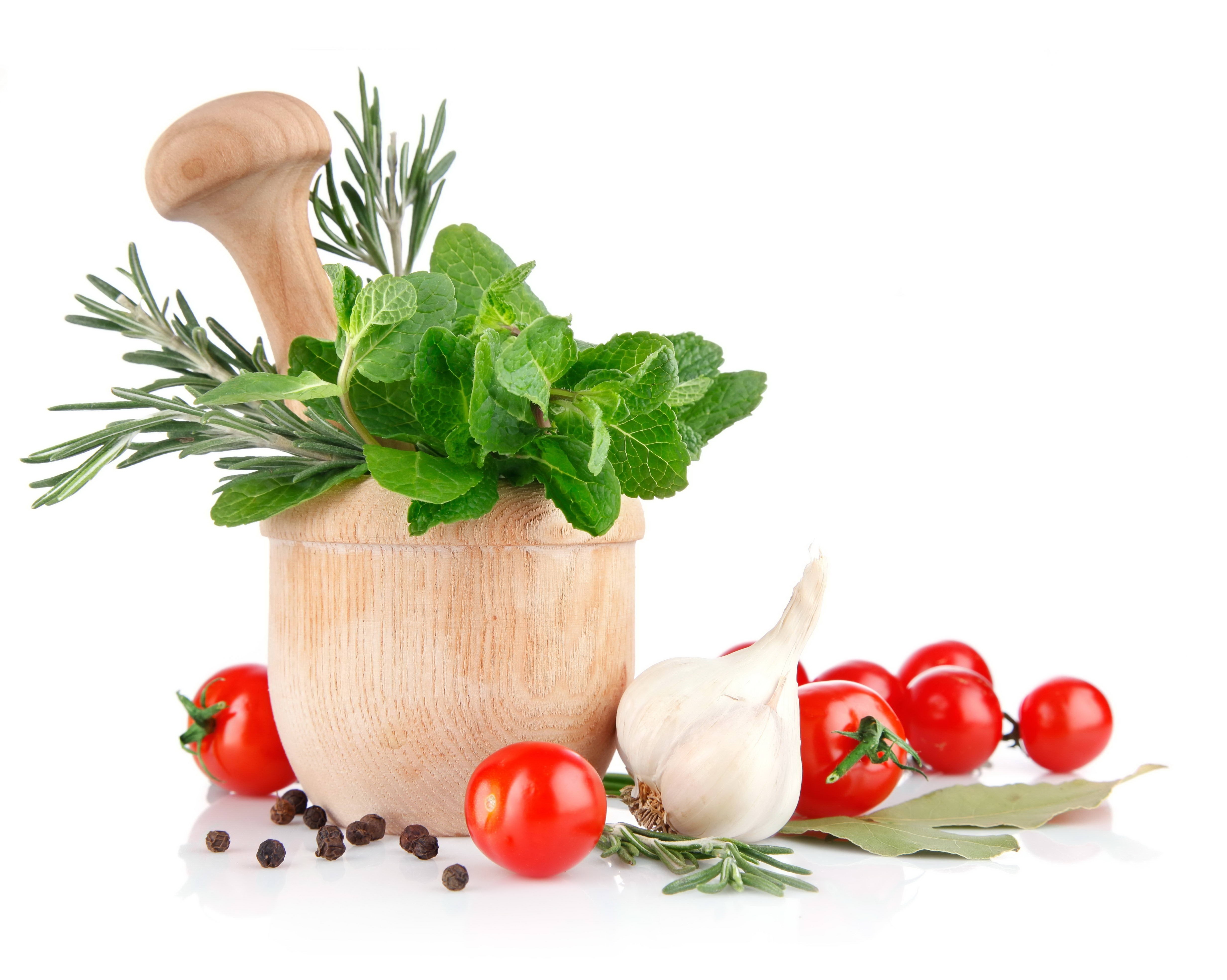 Fresh herbs and vegetables