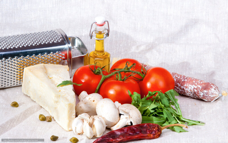 Fresh ingredients for Italian cooking