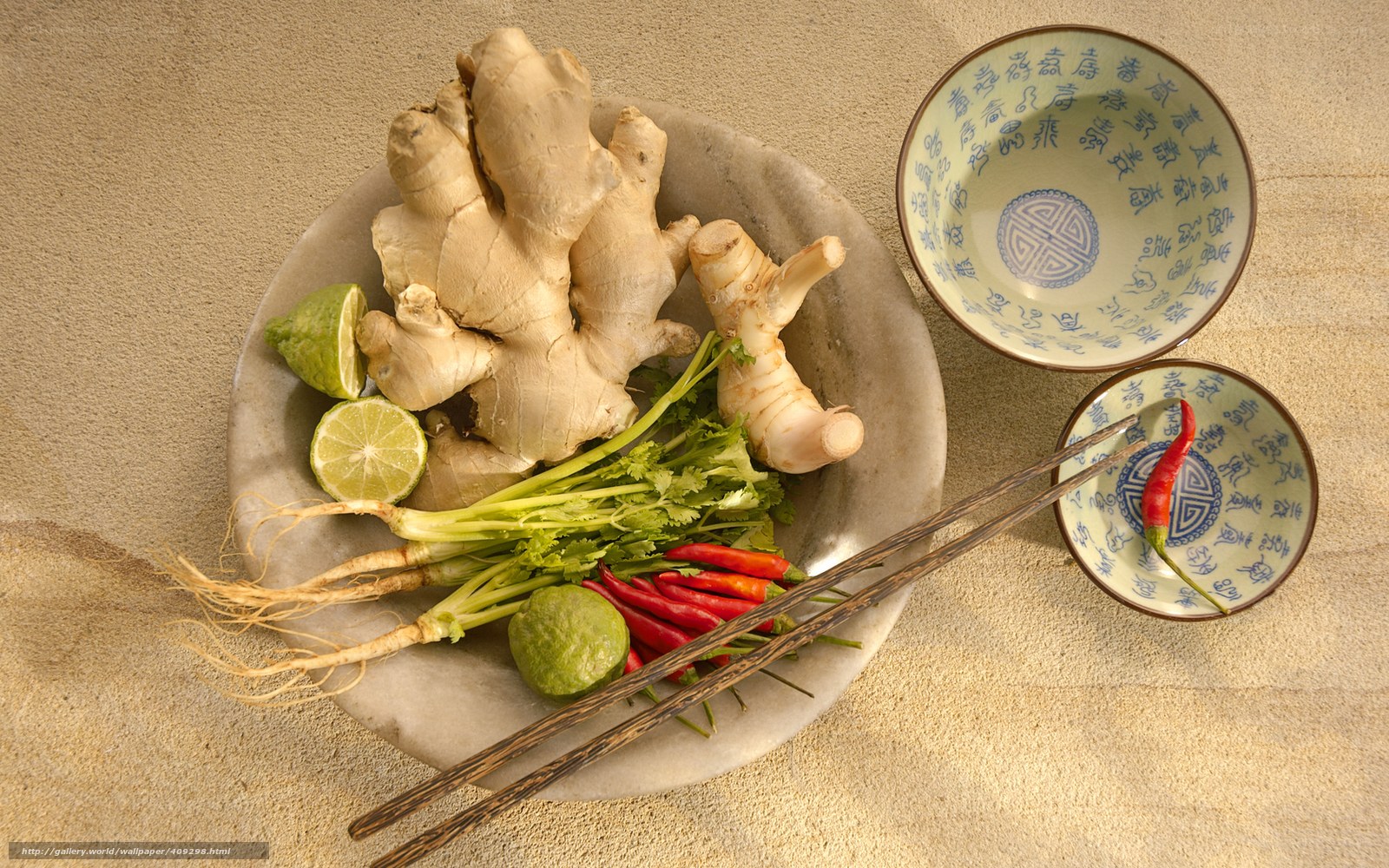 Fresh ingredients on a plate