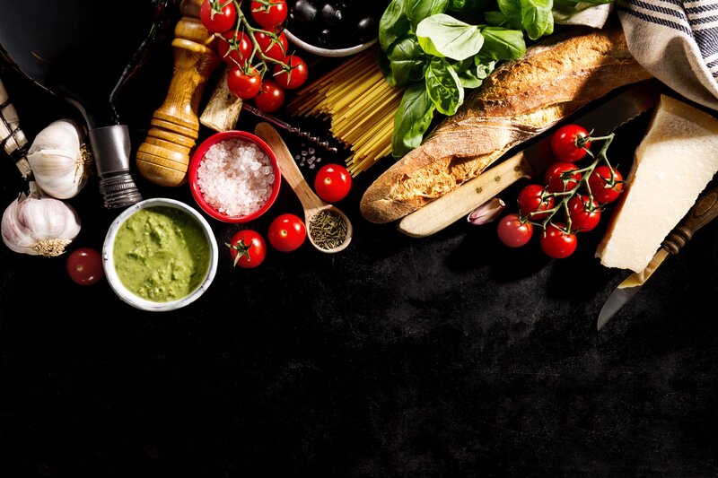 Fresh Ingredients on Table