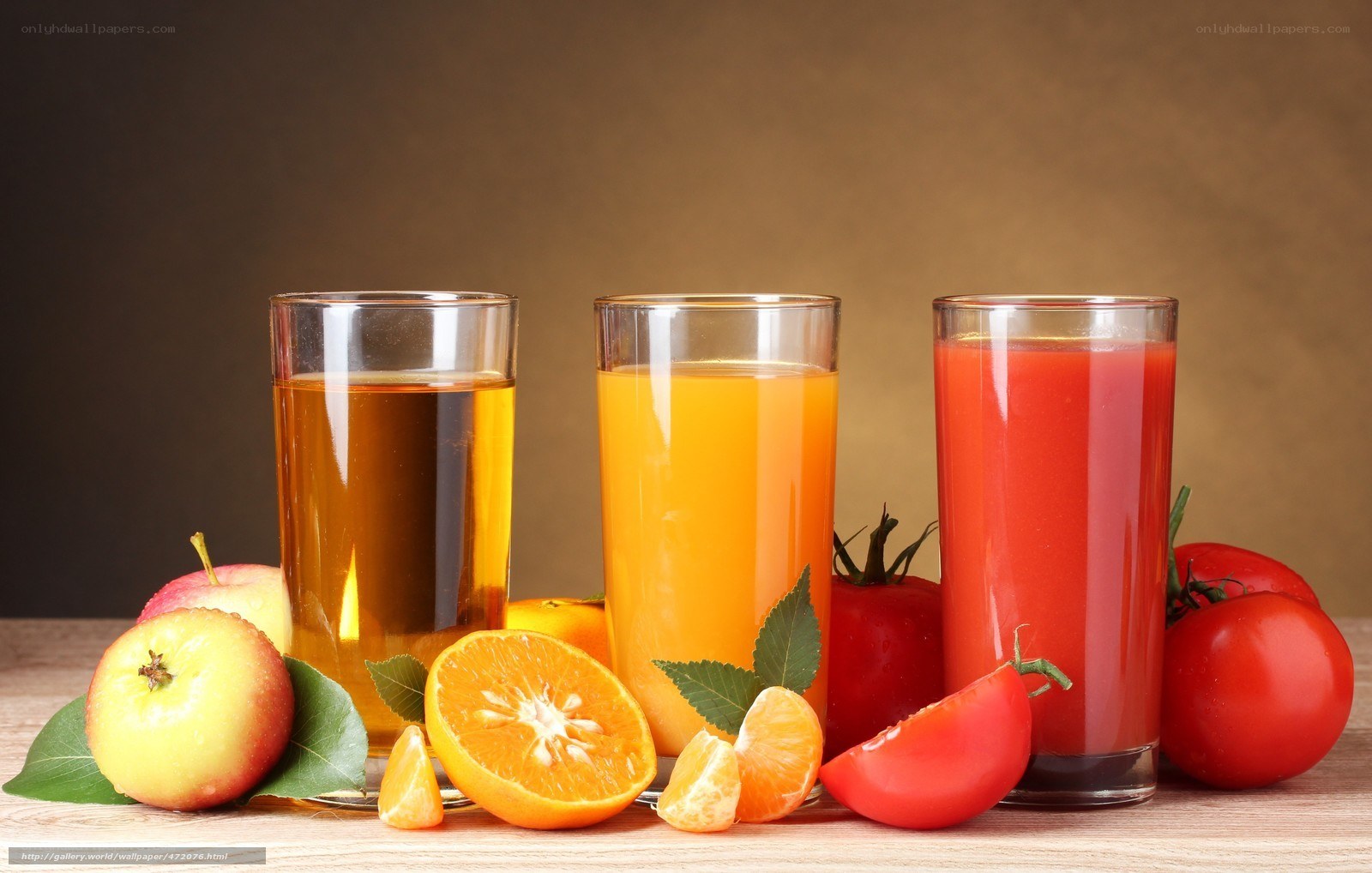 Fresh juice and fruit display