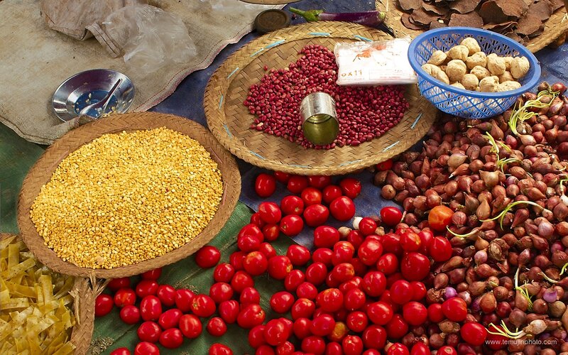 Fresh produce at a market