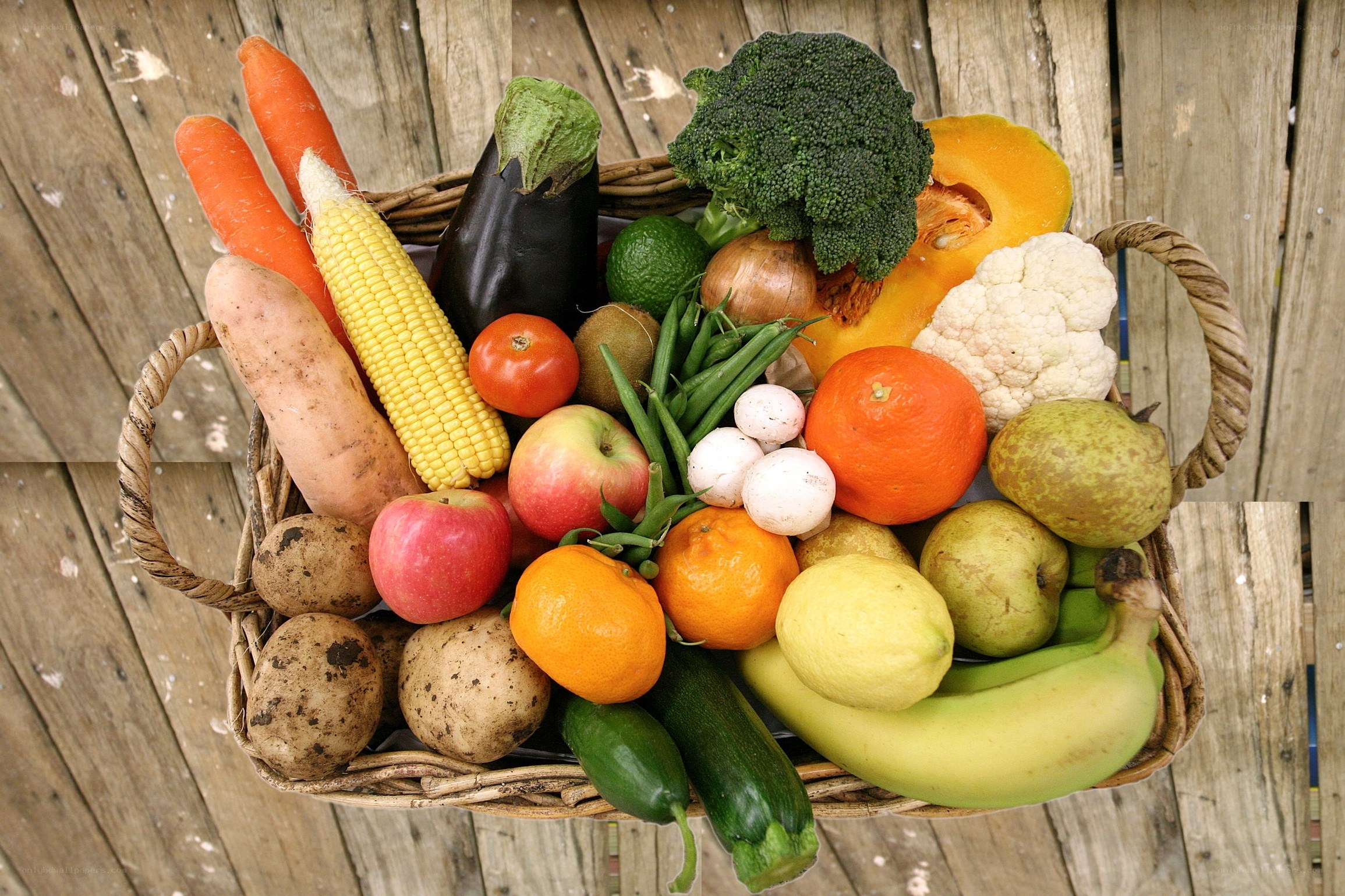 Fresh produce in a basket