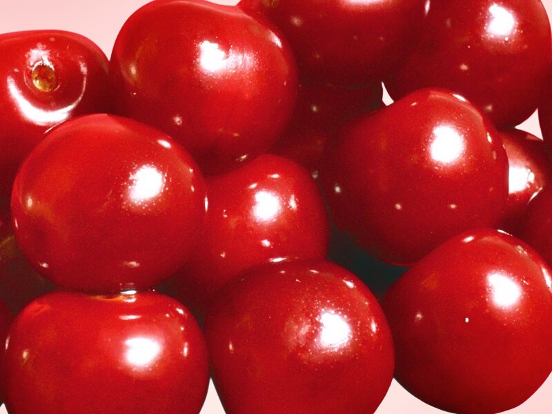 Fresh red cherries