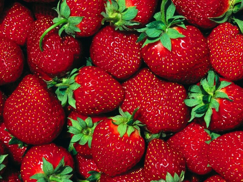 Fresh red strawberries