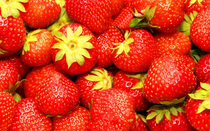 Fresh red strawberries