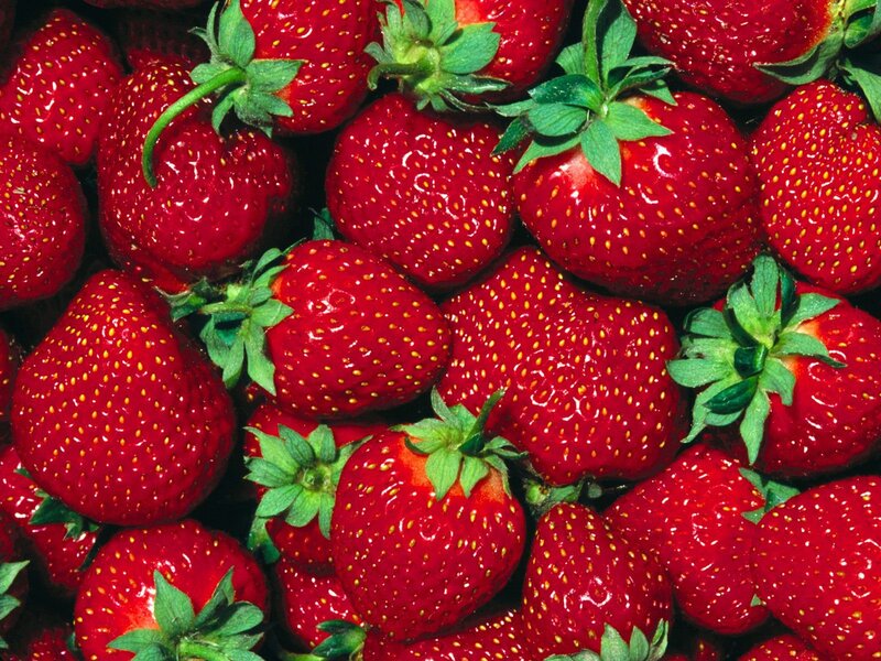 Fresh red strawberries