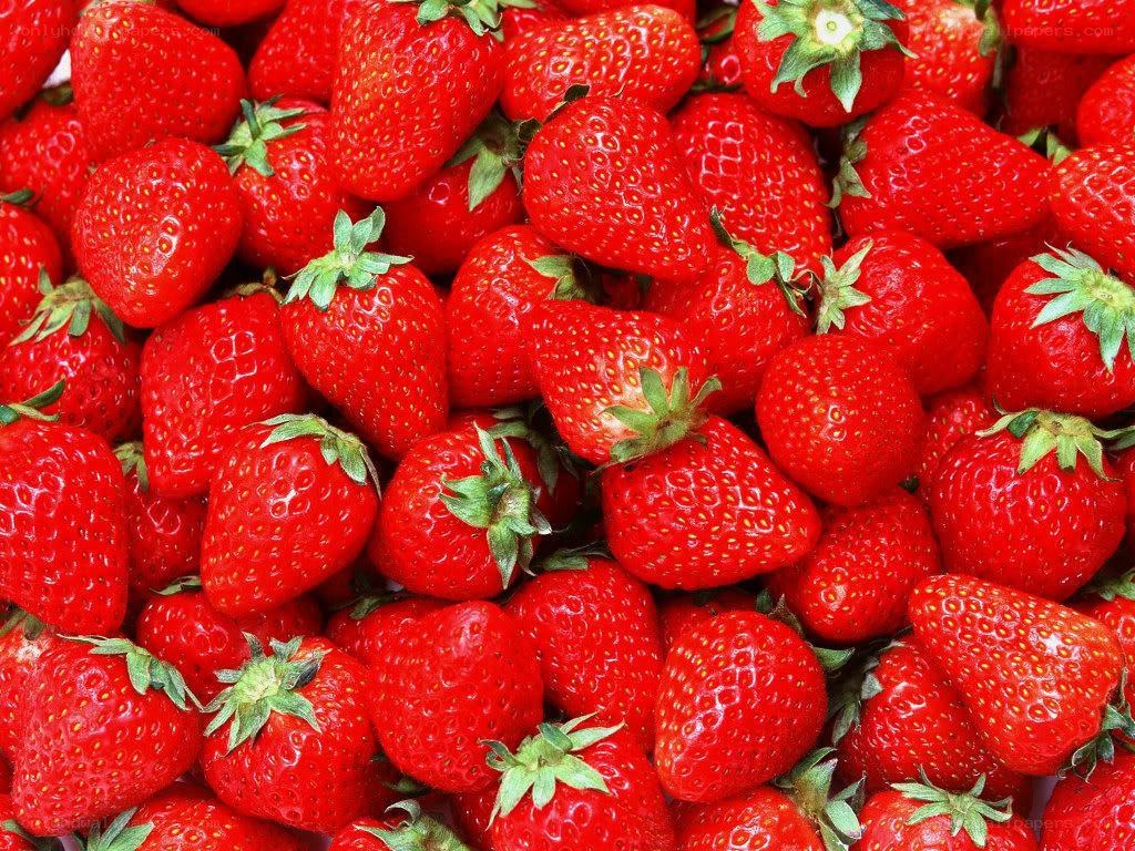 fresh red strawberries