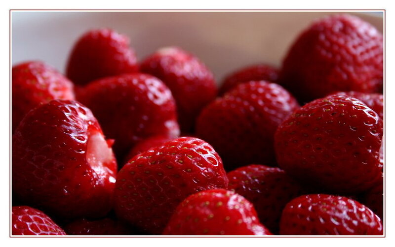 Fresh red strawberries