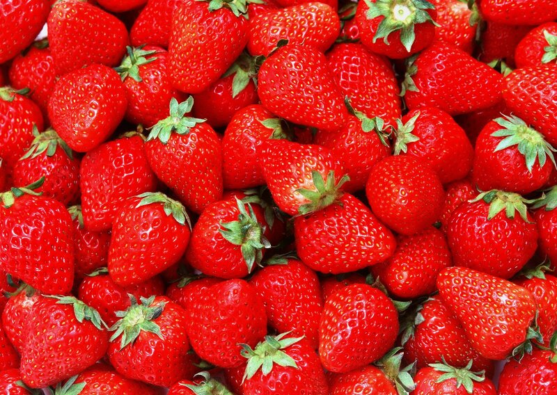 Fresh red strawberries