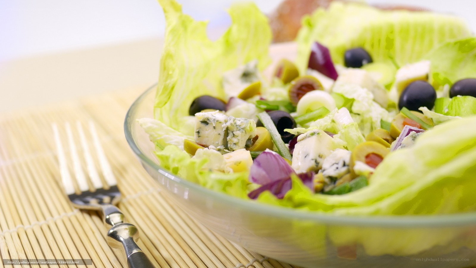 fresh salad with blue cheese
